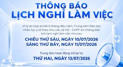 THÔNG BÁO LỊCH NGHỈ LÀM VIỆC