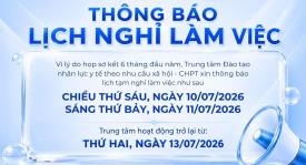 THÔNG BÁO LỊCH NGHỈ LÀM VIỆC